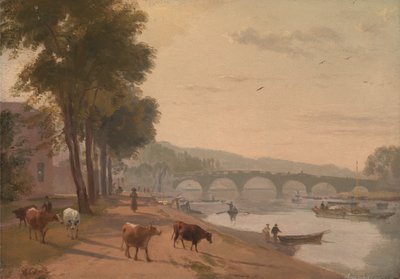 A View of Richmond Bridge, on the Thames by Sir Augustus Wall Callcott